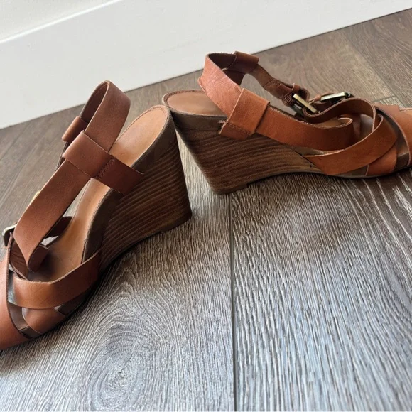 Franco Sorto Women’s Hallie brown leather sandal, size 7M - Picture 6 of 7